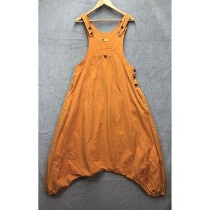 Himalaya Handmade Harem Jumpsuit Overall Orange L/XL Boho Hippie Grunge Romper